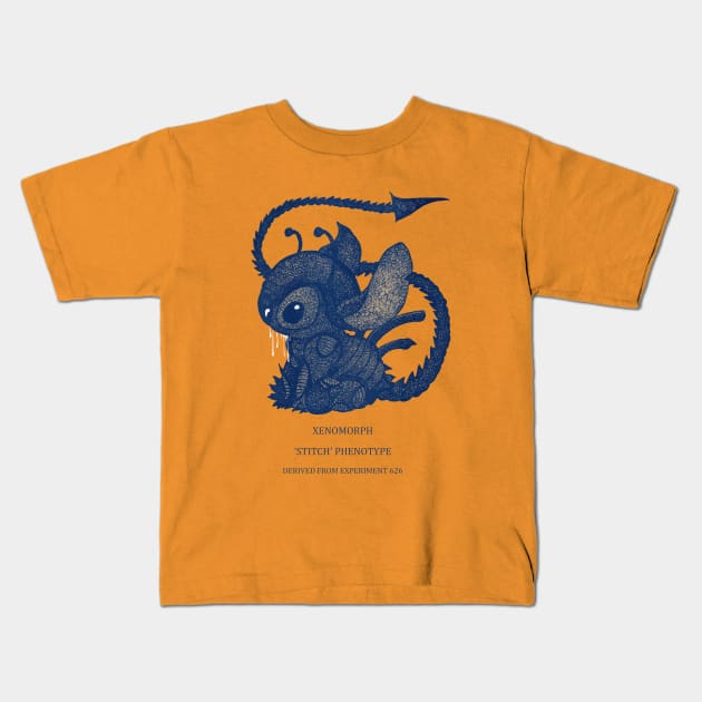 Stitch Xenomorph Kids T-Shirt by djrbennett